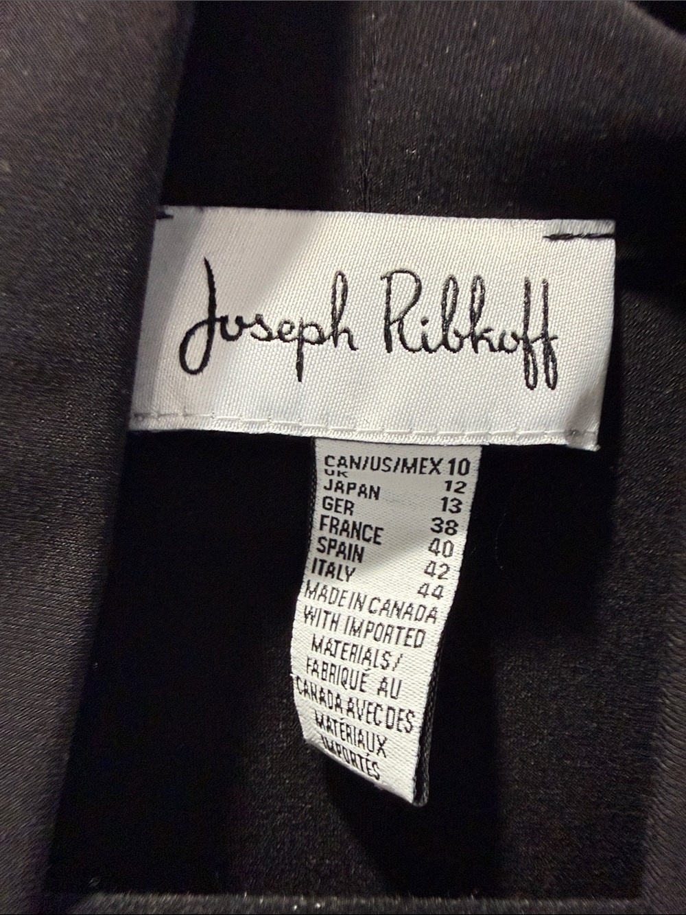 Joseph Ribkoff Black Open-Front Geometric Panel Jacket - Picture 2 of 3
